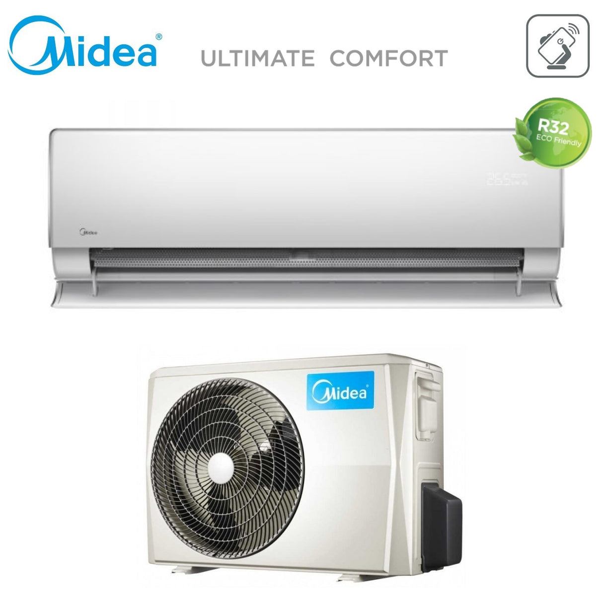 Airconditioner Midea Inverter-serie ULTIMATE COMFORT 12000 Btu MSMTAU-12HRFN8 R-32 Wi-Fi geïntegreerd