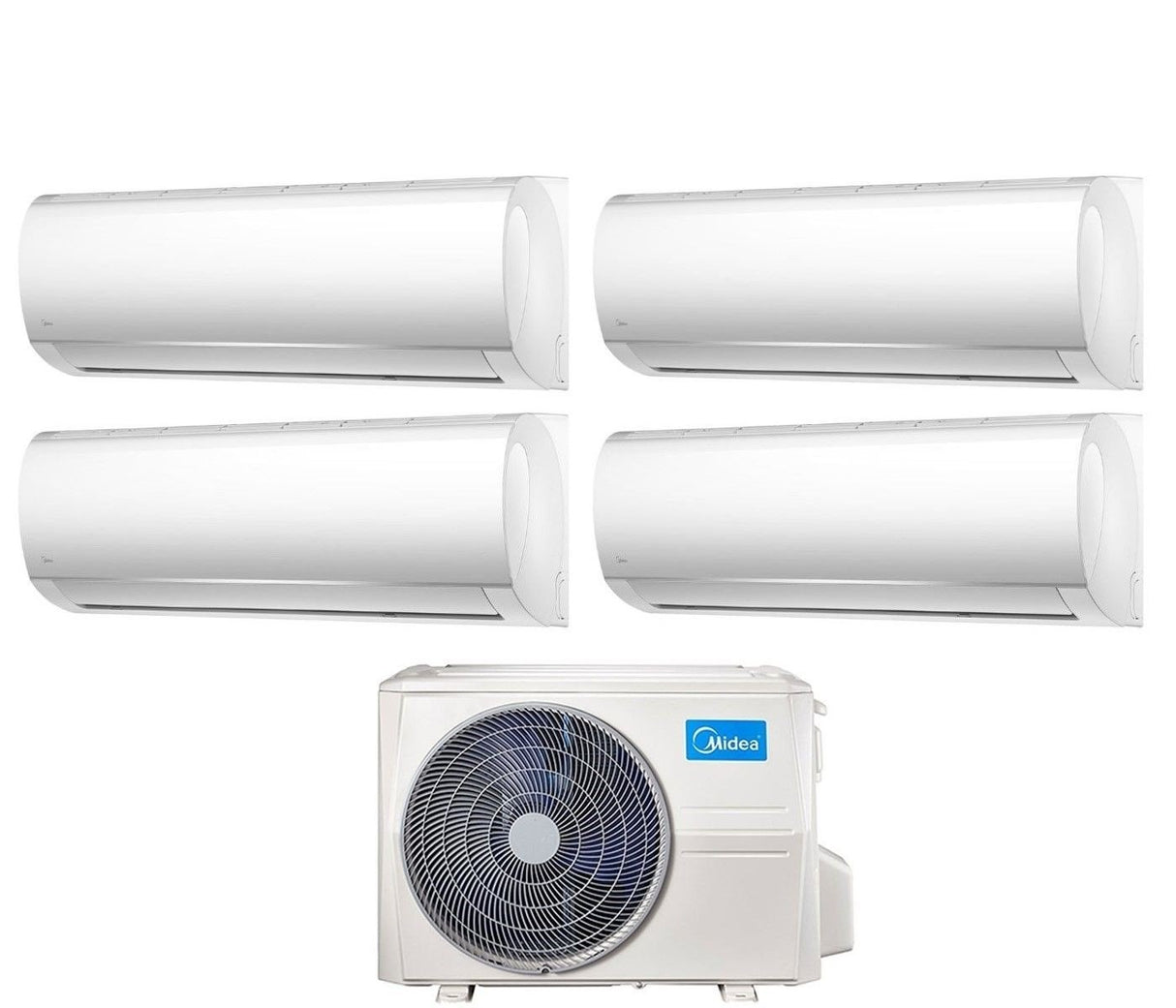 Midea Quadri Split Inverter Airconditioner RECHTS serie 9+12+12+12+12 met M4O-36FN8-Q R-32 Wi-Fi Optioneel 9000+12000+12000