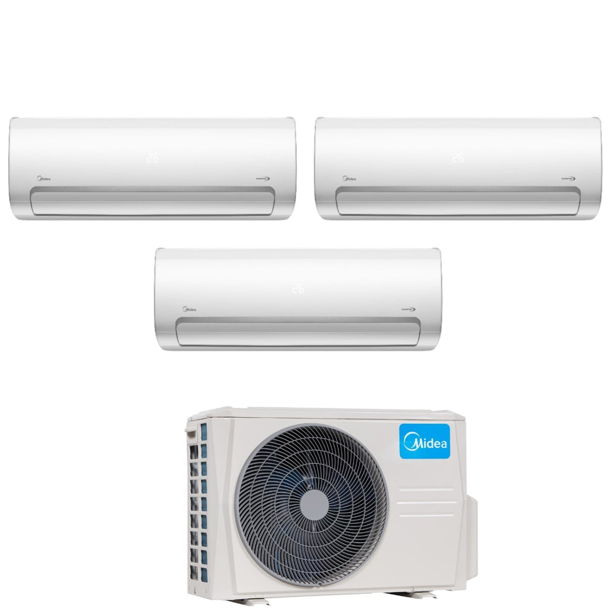 MIDEA PROEF SPLIT INVERTER AIRCONDITIONER MISSION PRO 9+9+9 serie met M3OF-21HFN8-Q R-32 Wi-Fi OPTIONEEL 9000+9000