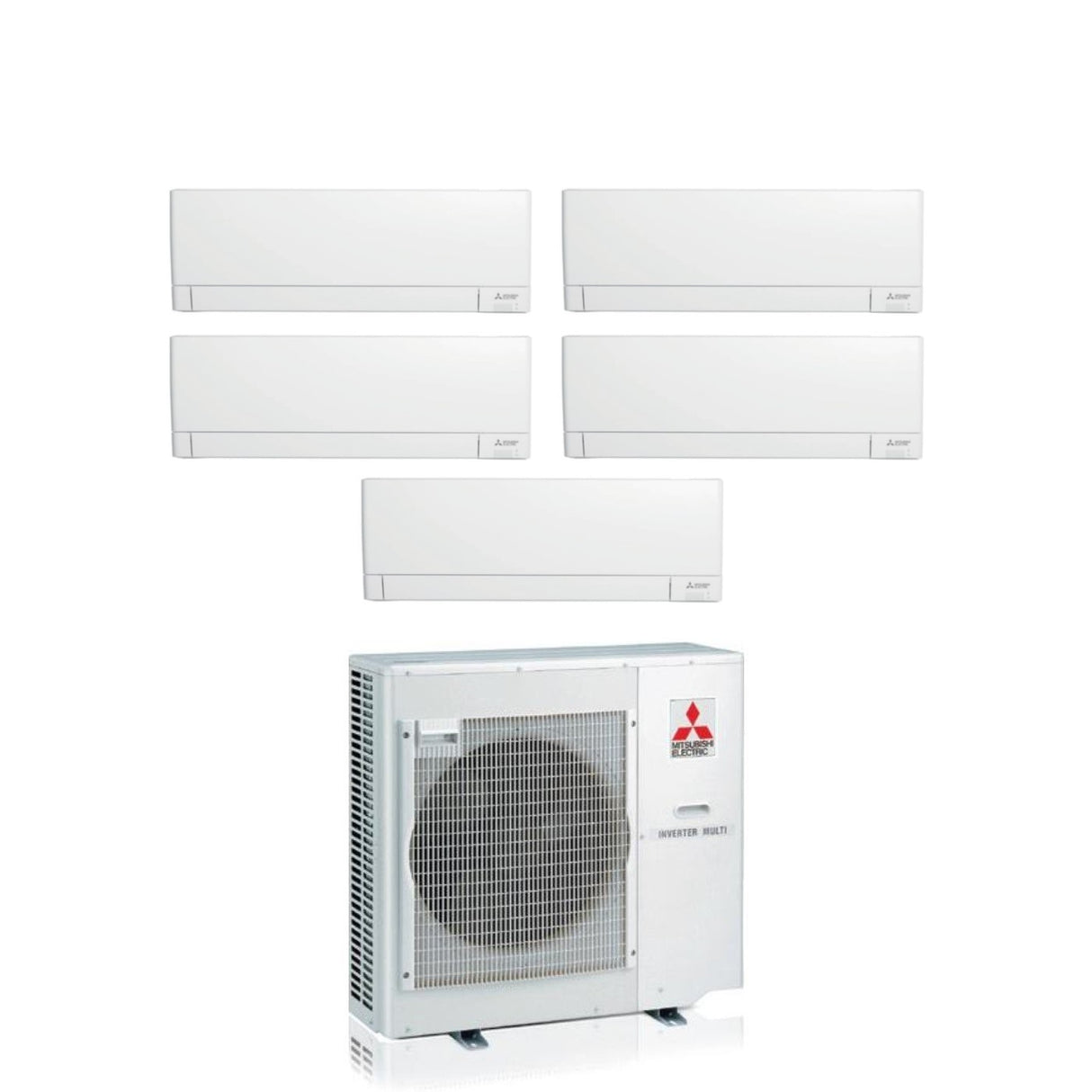 Mitsubishi Electric Penta Split Inverter Airconditioner Plus Line MSZ-AY serie 9+9+9+9+9+18 met MXZ-5F102VF R-32 Geïntegreerde Wi-Fi 9000+9000+9000+18000
