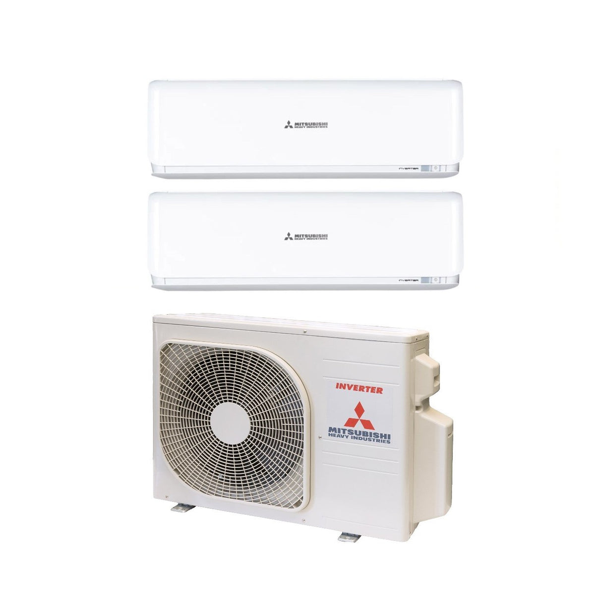 Mitsubishi Heavy Industries Dual Split Inverter Airconditioner KIREIA PLUS serie Wit 9+12 met SCM40ZS-W R-32 Wi-Fi Optioneel 9000+12000 Witte kleur