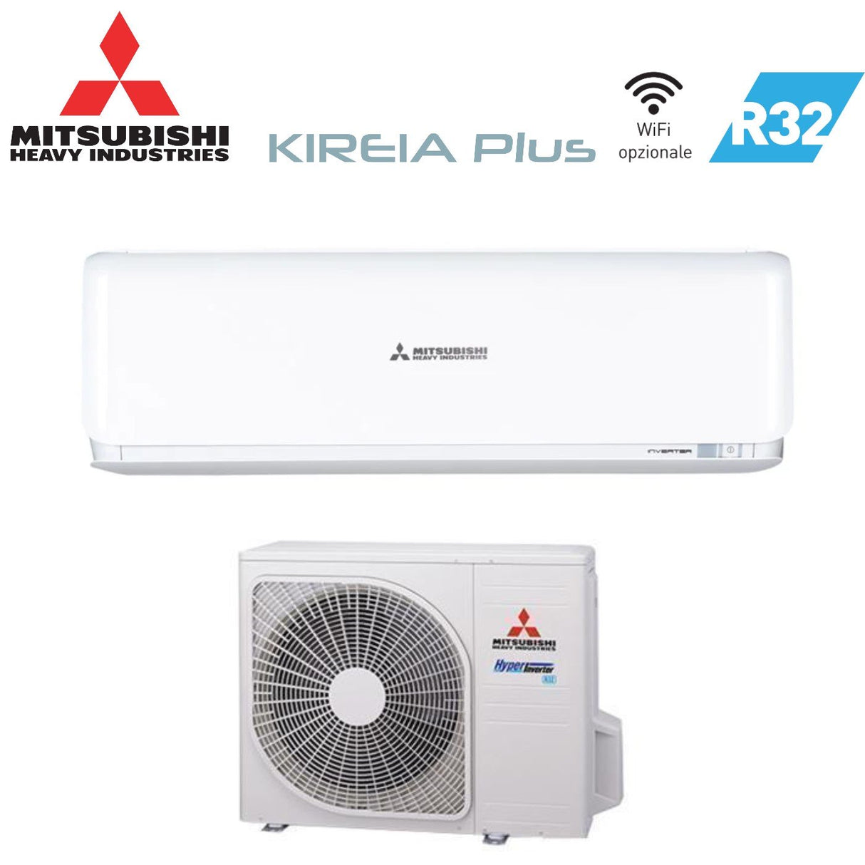 Mitsubishi Heavy Industries Airconditioner Inverter KIREIA PLUS Serie Wit 18000 Btu SRK50ZSX-W R-32 Wi-Fi Optioneel Wit Kleur A++