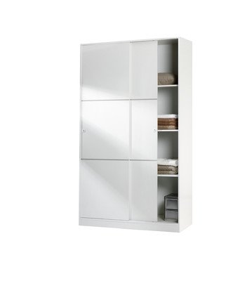 Kledingkast 2 Front Scorrevoli Cm.120x50x200H Wit Lactaat