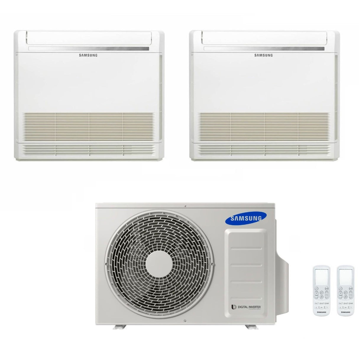 Samsung Dual Split Inverter Airconditioner Console 9+9 met AJ040TXJ2KG/EU R-32 9000+9000 inclusief afstandsbediening - Nieuw