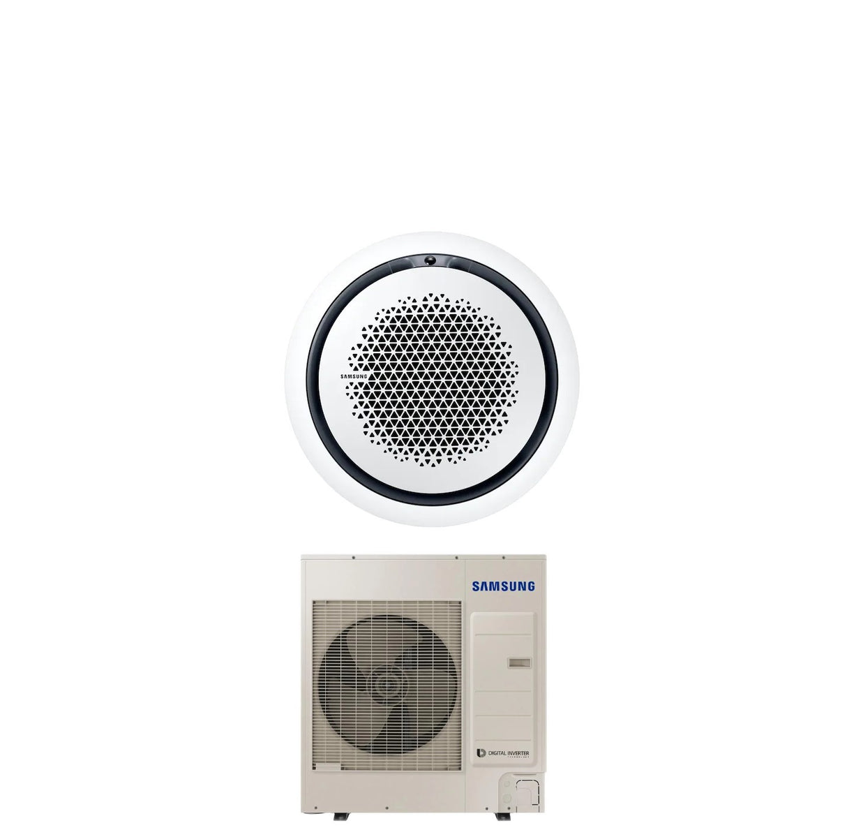 Samsung Inverter Airconditioning Cassette 360° 42000 Btu AC120RN4PKG/EU Enkele Fase R-32 Wi-Fi Optioneel Diverse Panelen Beschikbaar