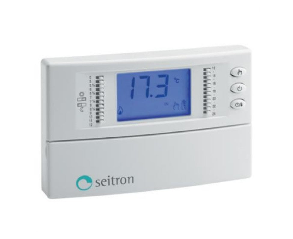 Seitron Daily Digitale Chronothermostaat Model Freetime Plus Daily Type Batterijgevoed + LCD-scherm