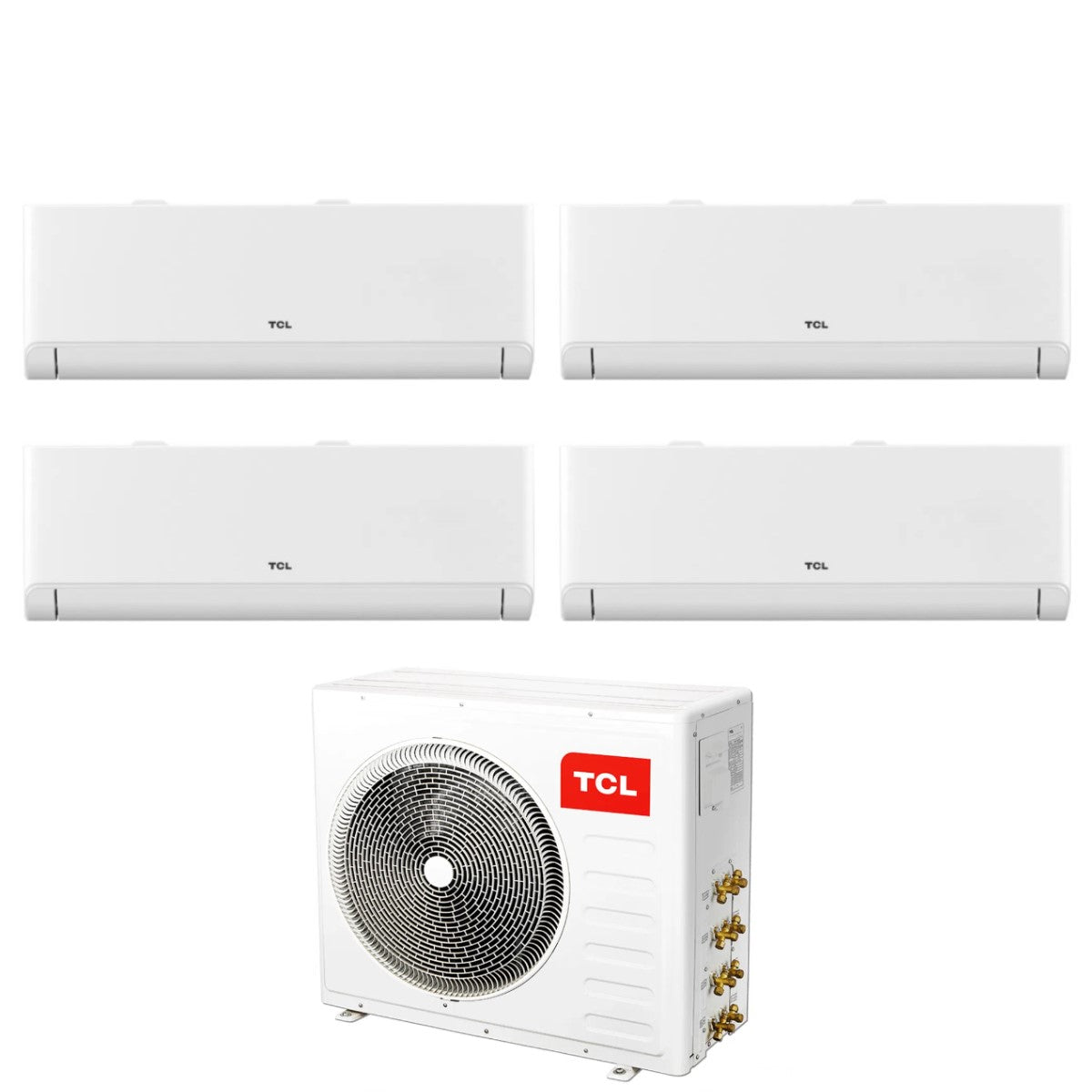 Airconditioner TCL Square Split Inverter Serie BREEZEIN 9+9+12+12 met MT3240 R-32 Wi-Fi Geïntegreerd 9000+9000+12000+12000