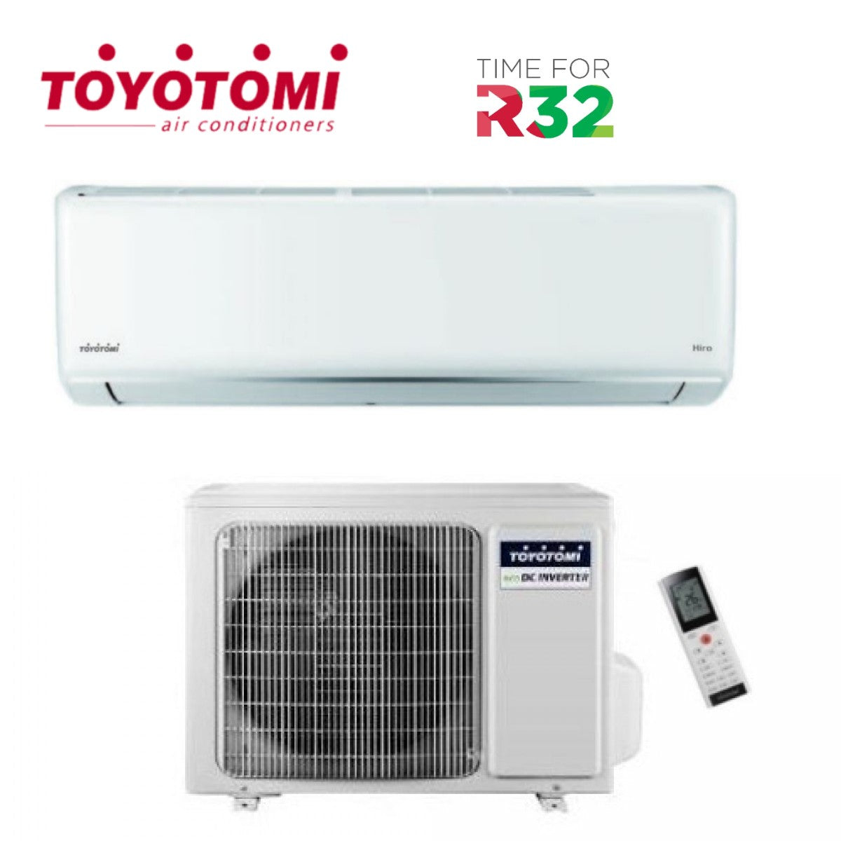 TOYOTOMI INVERTER AIRCONDITIONER HIRO-serie 21000 BTU R-32 Wi-Fi INBEGREPEN klasse A++/A+++