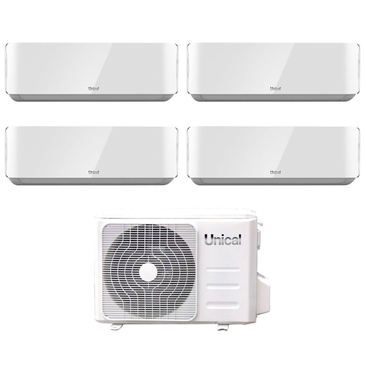 Airconditioner Unieke Quaders Split Inverter Serie AIR CRISTAL 10+10+10+18 met KMX4 36HE R-32 Wi-Fi Optioneel 10000+10000+10000+18000