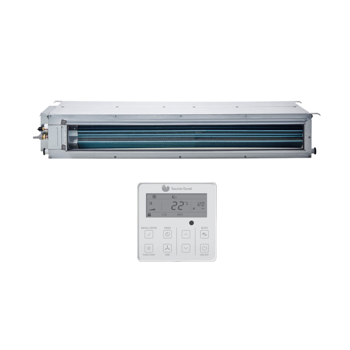 Hermann Saunier Duval binnenunit met kanaal 24000 Btu SDH19-070 IDNI R-32 met meegeleverde draadbediening