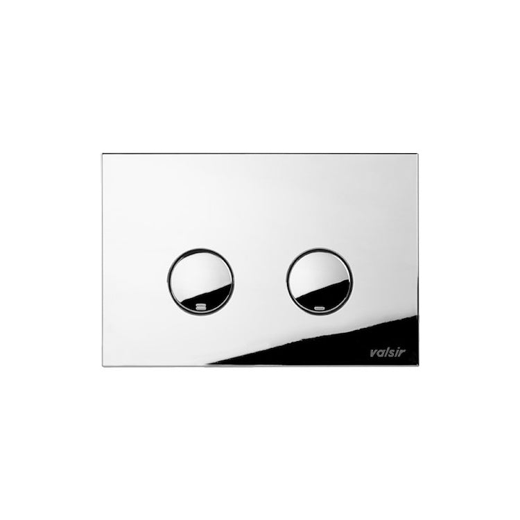 Valsir P4 Dubbele Flush Mechanische Bedieningsplaat in Gepolijst Chroom ABS