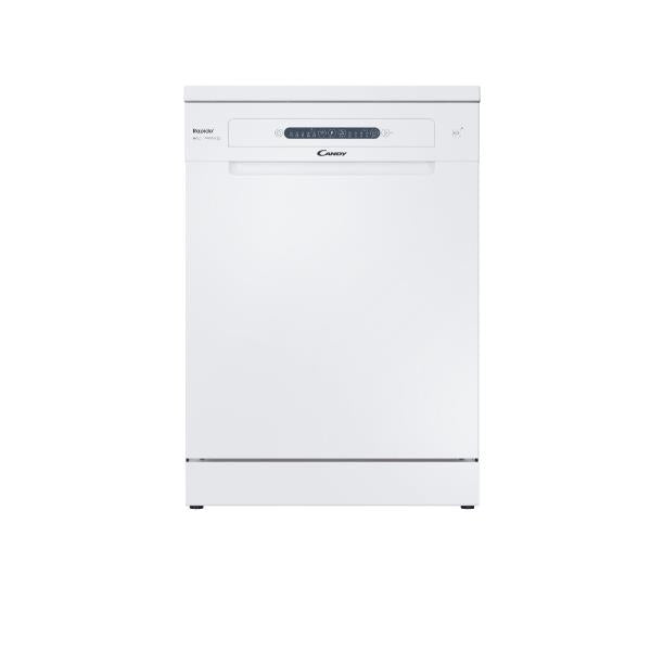 Candy Rapido CF 4E7L0W 14 Covers Klasse E (A85xL59,7xP59,8) Wi-Fi en BLAUW Wit