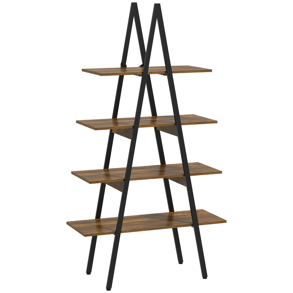 Easycomfort Scaffale Libreria 4 niveaus in strippen en staal tot A