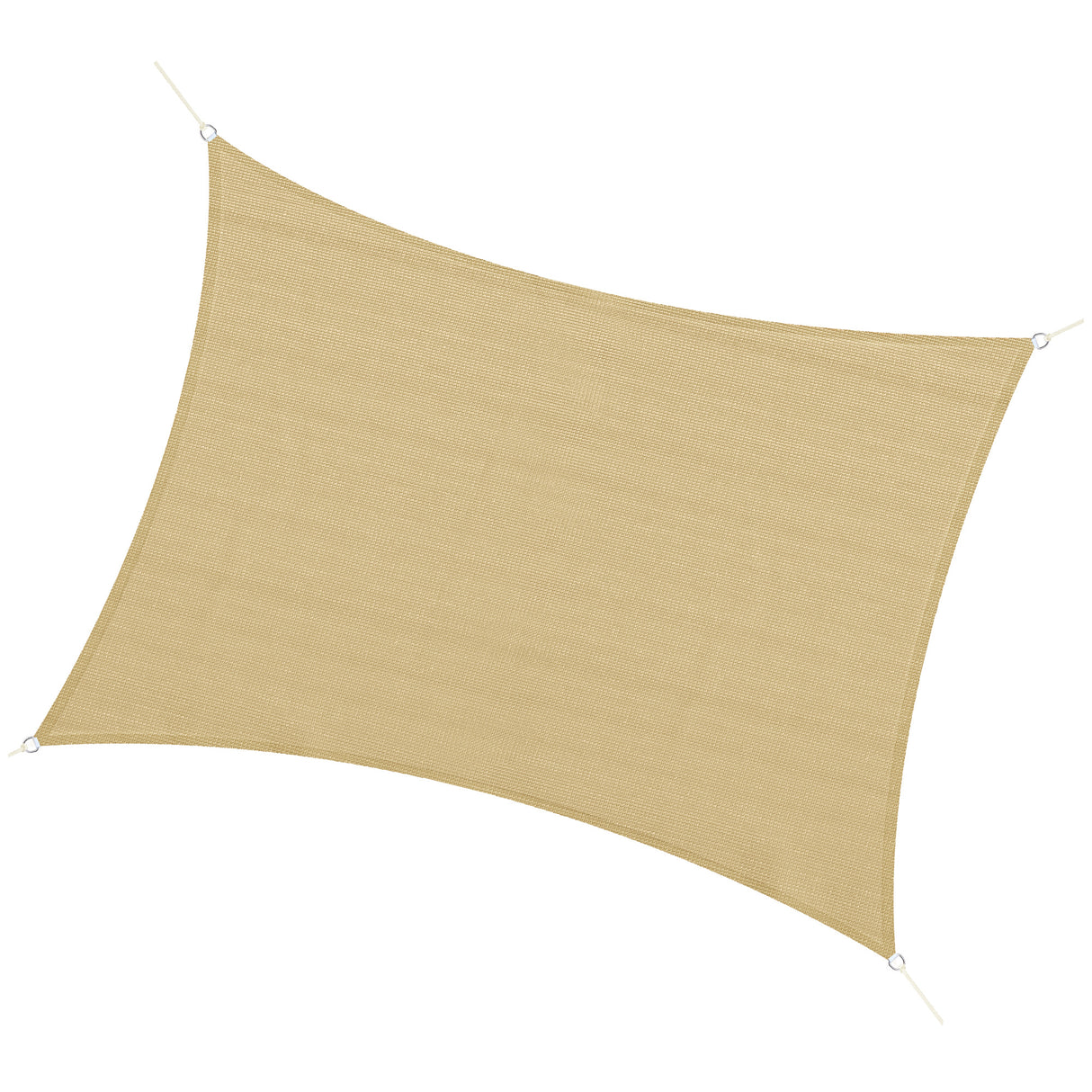 Easycomfort Rechthoekig 4x3m Beige in HDPE inclusief accessoires en reistas