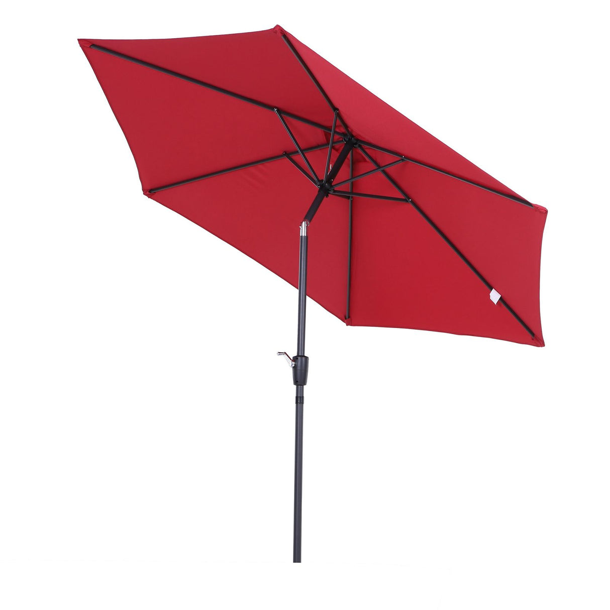 EASYCOMFORT Kantelbare parasol, zwenlopening, ?2,7x2,35m donkerrood