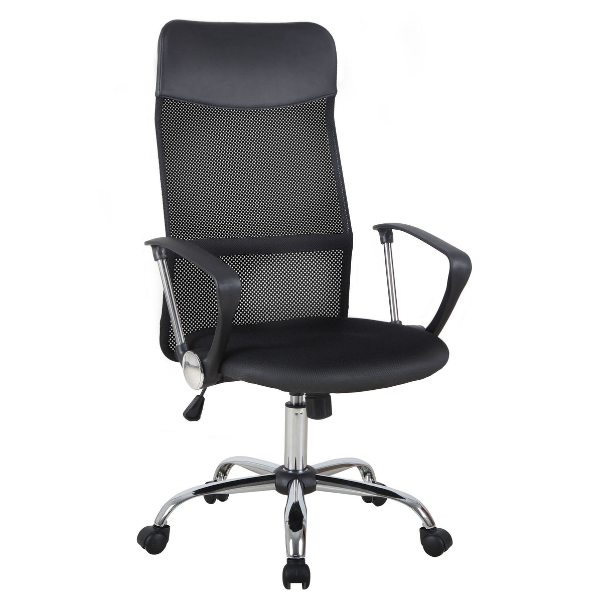 Easycomfort Ergonomische Bureaustoel met Wiel, Verstelbare Hoogte en Netwerk Rugleuning, 63x65x109-119cm Zwart