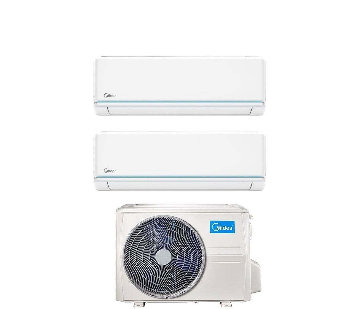 Midea Dual Split Inverter Airconditioner EVOLUTION 12+12 serie met M2OD-18HFN8-Q R-32 Wi-Fi Optioneel 12000+12000