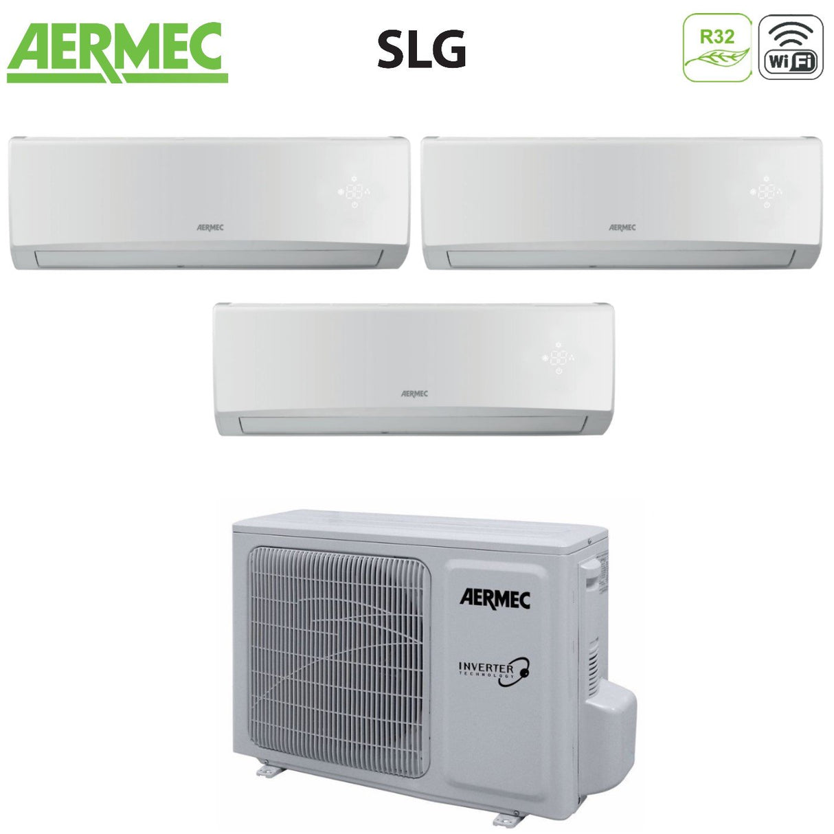 Airconditioner Airconditioner Proef Split Inverter SLG Serie 9+9+12 met MLG630 R-32 Wi-Fi Optioneel 9000+9000+12000