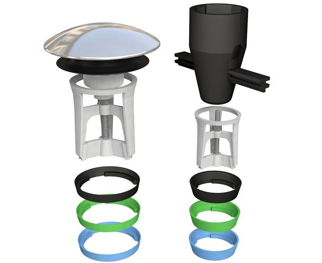 Was-/biedingsluik. 1 1/4 roestvrij staal