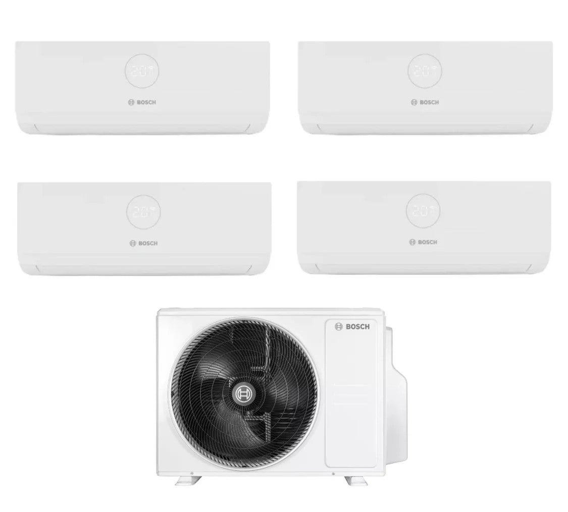 Airconditioner Bosch Quaders Split Inverter Serie CLIMATE 3000i 7+7+7+9 met CL5000M 82/4 E R-32 Wi-Fi Optioneel 7000+7000+9000