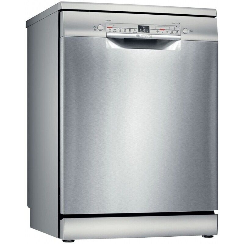 Wasmachine Gratis installatie Bosch Serie 2 SMS2HTI54E 12 kappen Klasse E (A84,5xL60xP60) Home Connect Programma Voorkeur Inox