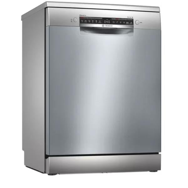 Wasmachine Gratis installatie Bosch SMS4HCI52E 14 deksels Klasse D (A84,5xL60xP60) Home Connect Extra Clean Zone Inox