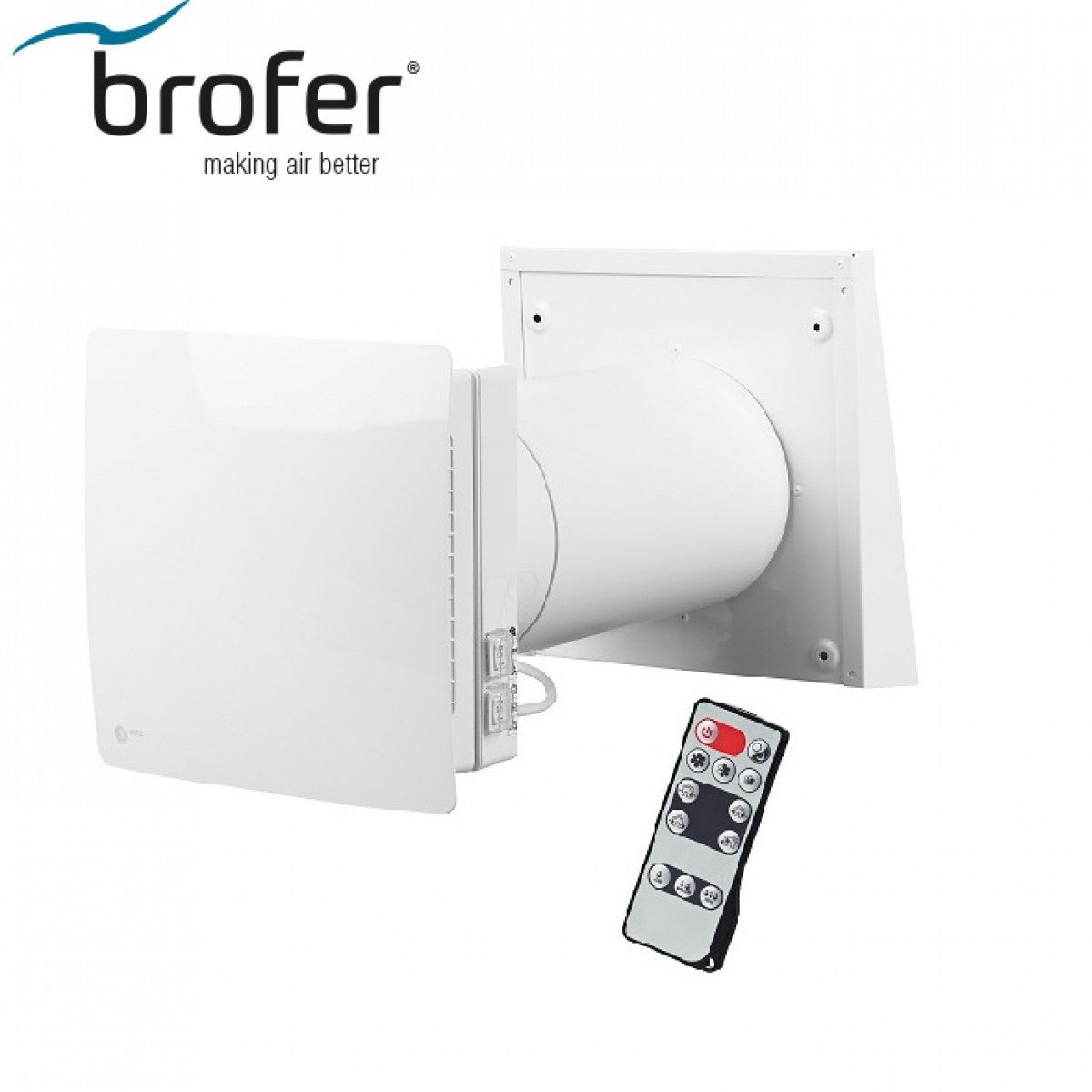 BROFER DECENTRALE WARMTETERUGWINNER VMC MODEL NRUC150 VERSIE MET TELECOMAND
