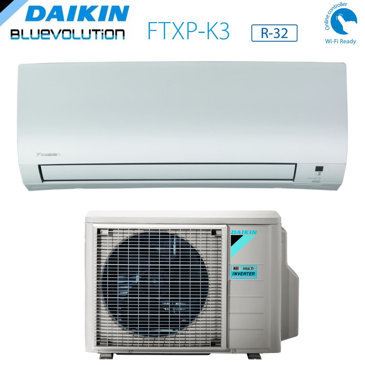 Daikin Bluevolution Inverter Airconditioner FTXP25K3 serie 9000 btu R-32 Wi-Fi Optioneel Klasse A++
