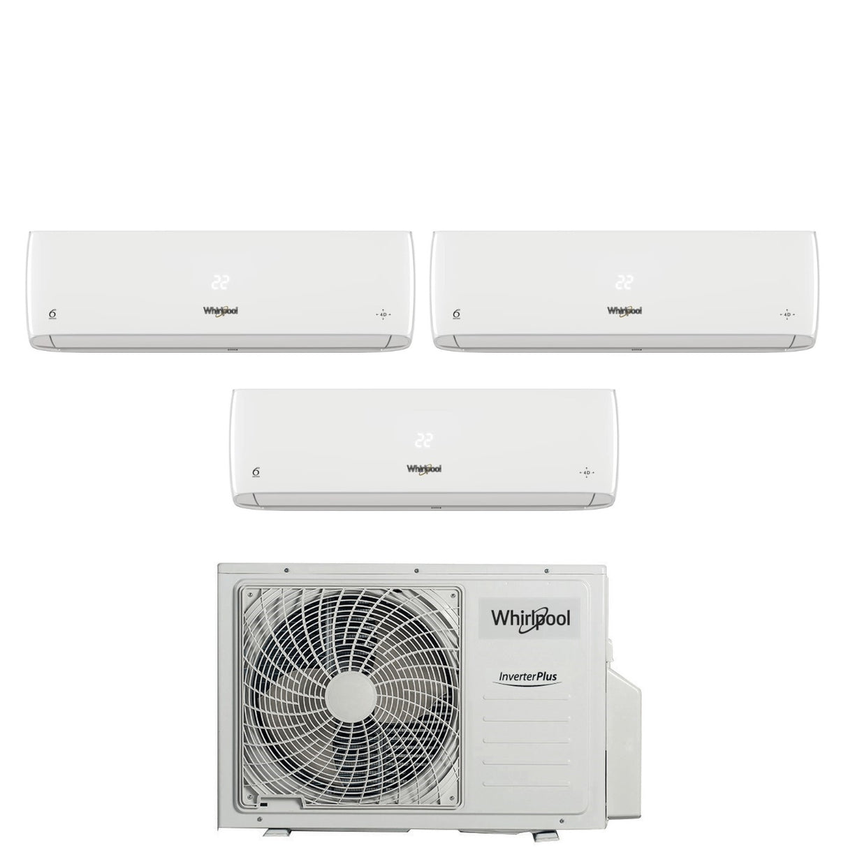 Whirpool Trial Split Inverter Airconditioner 9+9+12 WA24ODU32 R-32 9000+9000+12000