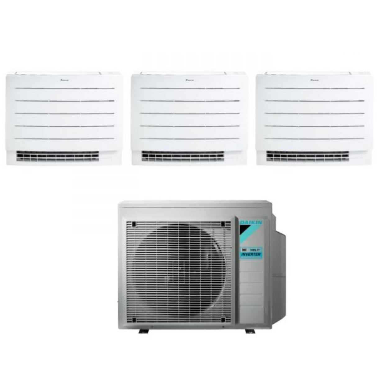 Airconditioner Daikin Floor Trial Split Series PERFERA FVXM-A 9+9+12 met 3MXM52N R-32 Wi-Fi Geïntegreerd 9000+9000+12000 Met Infrarood Telecommunicatie Inclusief
