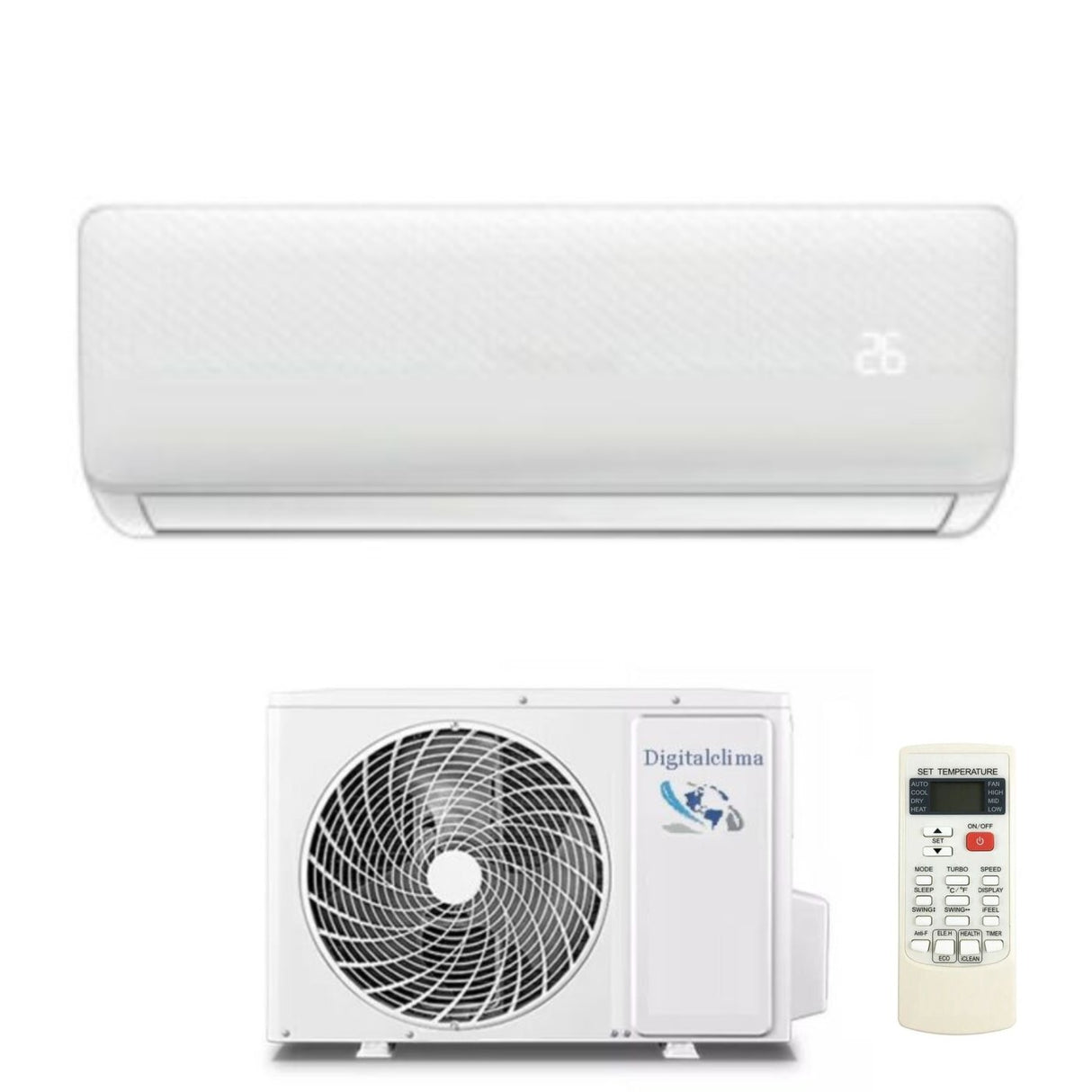 Airconditioner DigitalClimate Inverter 12000 Btu ASW-H12C4/FG-EU R-32