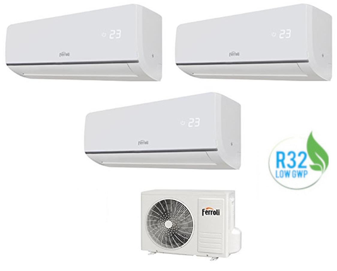 Airconditioning Ferroli Trial Split Inverter R32 ASTER M 3.2 serie 9000+9000+12000 met 24-3 9+9+12