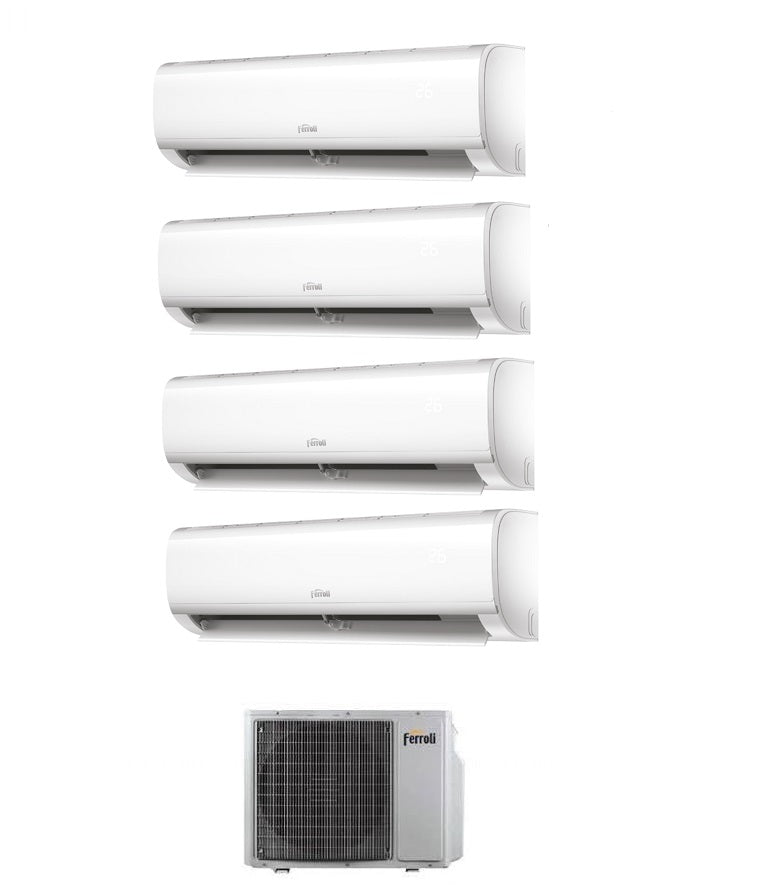 Ferroli Quadri Split Airconditioner Diamond Series M 9+9+9+9 met 28-4 gas R-32 - 9000+9000+9000