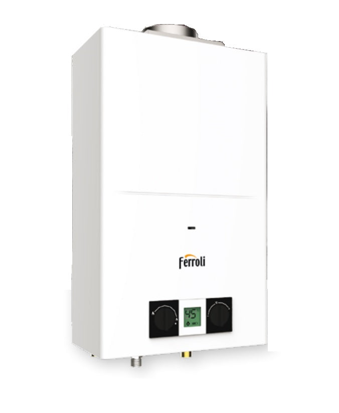 Ferroli PEGASO ECO 14 open-kamer, lage NOx LPG-gaswaterverwarmer