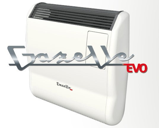 Gasradiator Convectiekachel Fondital GAZELLE EVO 5000 LPG 4,52 kW gratis rookkit