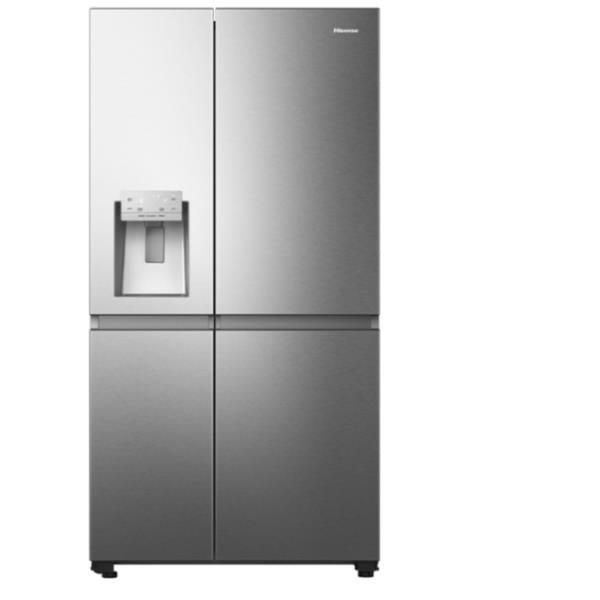 Side-by-side koelkast Hisense RS818N4TIE No Frost 632 liter (A179xL91xD73) Klasse E Smart Connectivity Spraakbediening (Amazon of Alexa)
