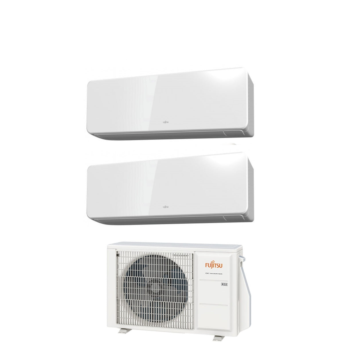 Fujitsu Dual Split Inverter Airconditioning KG 9+9 serie met AOYG18KBTA2 R-32 Wi-Fi Optioneel 9000+9000
