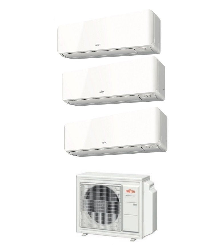 Fujitsu Trial Split Inverter Airconditioning KM 9+9+12 Serie met AOYG24KBTA3 R-32 9000+9000+12000 Wi-Fi Optioneel KMCC - NIEUW