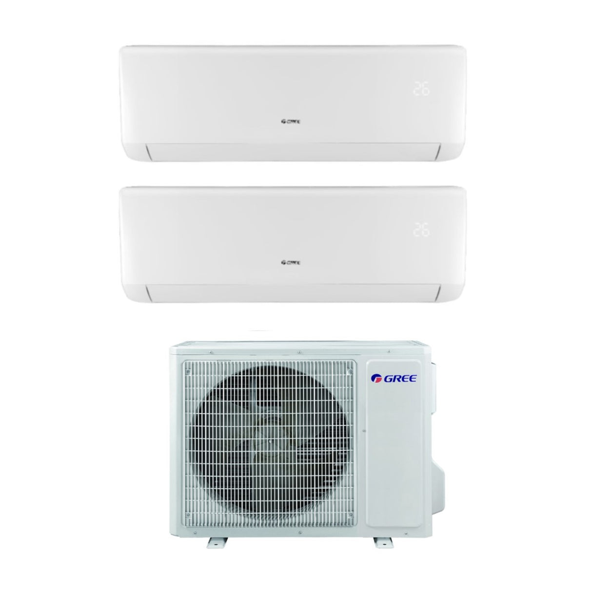 Gree Dual Split Inverter Airconditioner BORA 9+9 serie met GWHD14NK6KO R-32 9000+9000