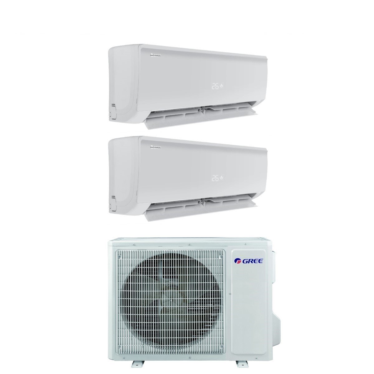 Gree Dual Split Inverter Airconditioner BORA PLUS 9+12 serie met GWHD(18)NK6OO R-32 Wi-Fi Optioneel 9000+12000