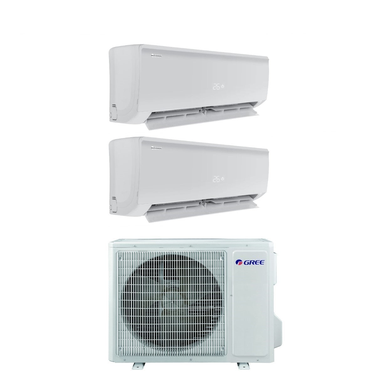 Gree Dual Split Inverter Airconditioner BORA PLUS 9+9 serie met GWHD(14)NK6OO R-32 Wi-Fi Optioneel 9000+9000