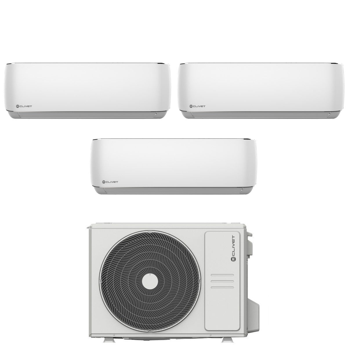 Clivet Trial Split Inverter Airconditioner CRISTALLO 9+9+12 serie met MU2-Y 79M R-32 Geïntegreerde Wi-Fi 9000+9000+12000