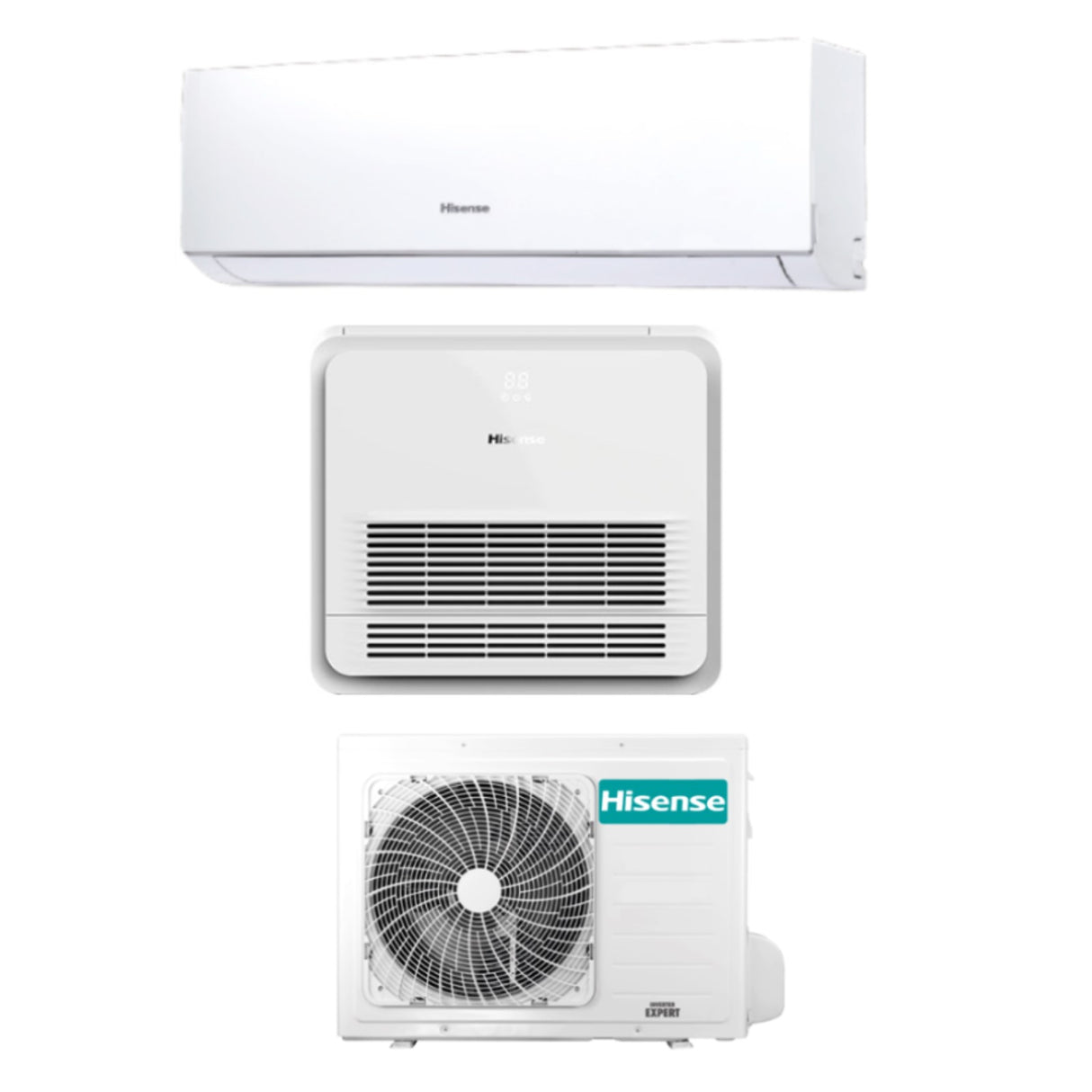 Hisense Dual Split Inverter Airconditioning NIEUWE COMFORT-serie + Console AKT35UR4 12+12 met 2AMW50U4RXA R-32 Wi-Fi Optioneel 12000+12000