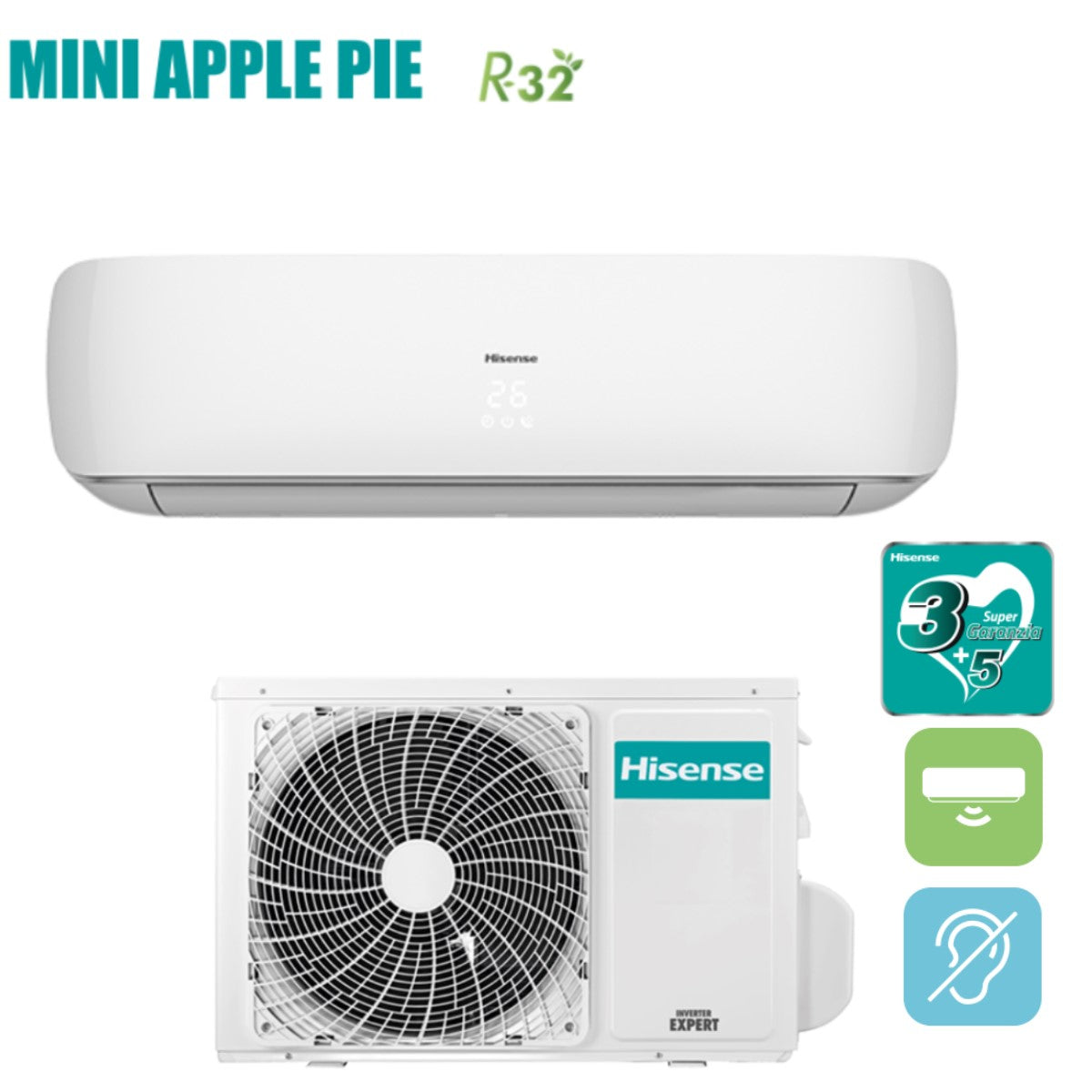Hisense Inverter Airconditioning MINI APPLE PIE serie 18000 BTU TG50XA00 R-32 Wi-Fi Optioneel