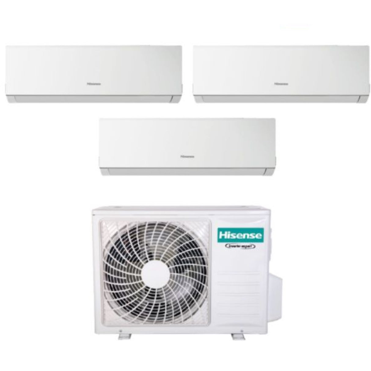 Hisense Trial Split Inverter Airconditioning NIEUWE COMFORT Serie 7+7+9 met 3AMW62U4RFA R-32 Wi-Fi Optioneel 7000+7000+9000- Nieuw