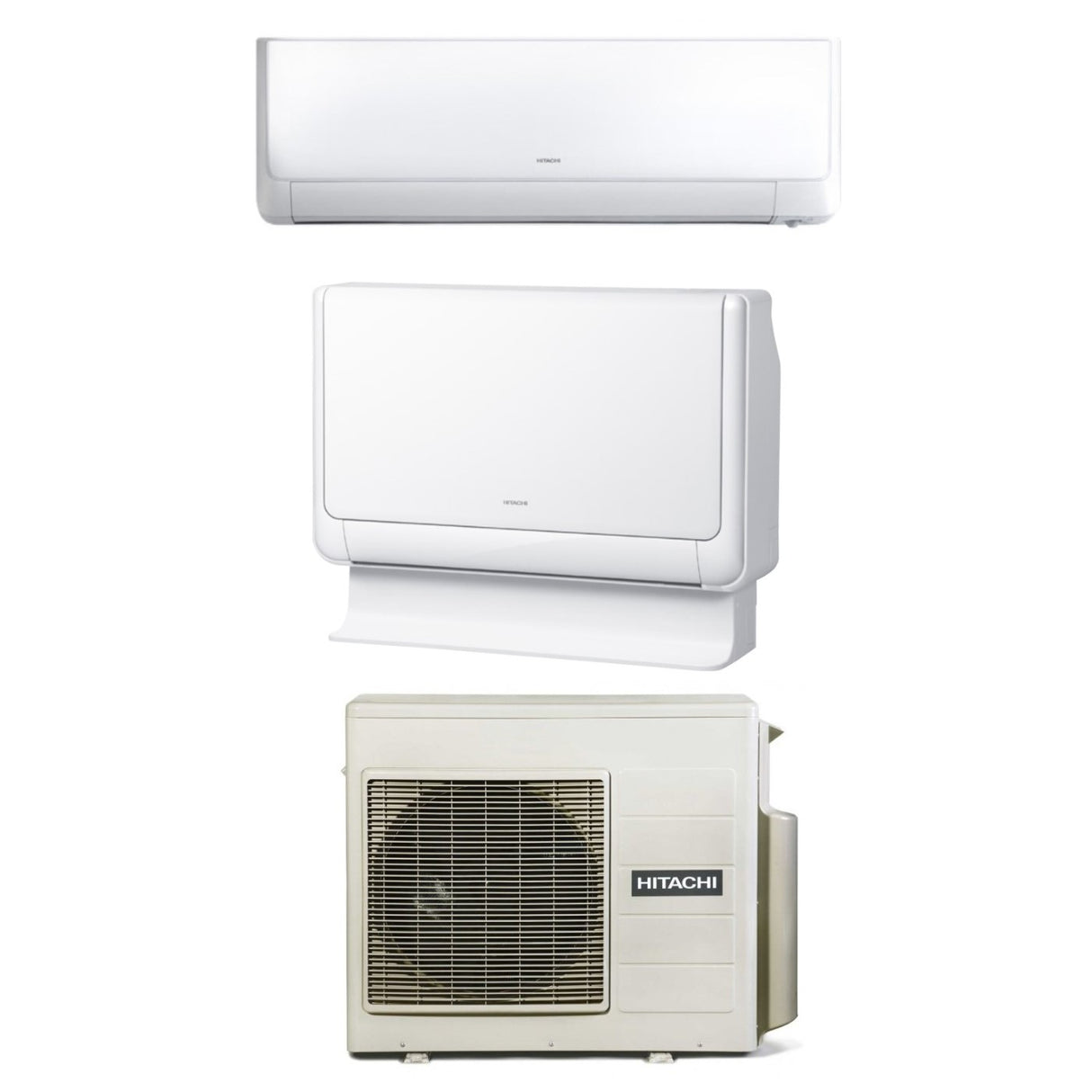 Hitachi Dual Split Inverter Airconditioner Performance Series 9000 + Vloer 18000 met RAM-68NP3E R-32 Wi-Fi Optioneel 9+18 - Nieuw