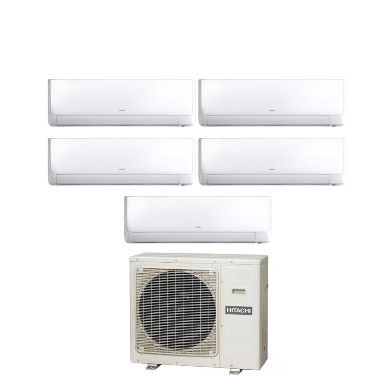 Airconditioner Hitachi Penta Split Inverter Series Performance 7+7+7+7+12 met RAM-90NP5E R-32 Wi-Fi Optioneel 7000+7000+7000+12000 - Nieuws