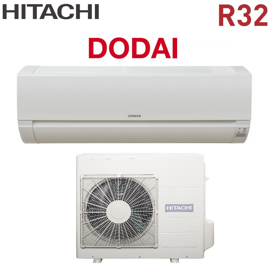 Airconditioner Hitachi-serie Dodai 9000 btu RAK-25PED met RAC-25WED Gas R-32 Wi-Fi Optioneel
