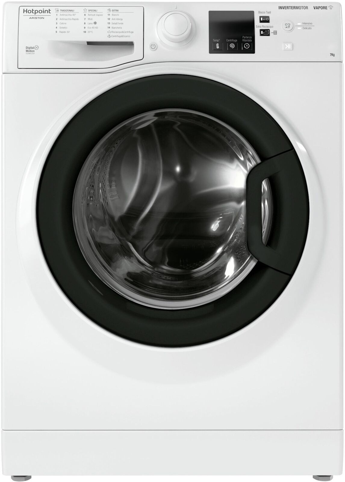 Wasmachine Hotpoint Hotpoint RSSF R327 IT Slim 7 kg Klasse D (A85xL59,5xP43,5) 1200 Turn Inverter Stoomfunctie Snelle optie