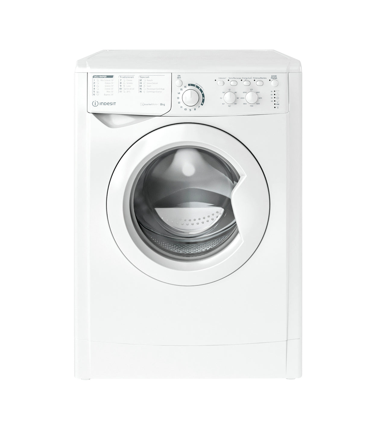 Wasmachine Indesit Frontale Drager EWC 81284 W IT 8 Kg 1200 Giri Klasse C (A85xL59,5xP57,2) Wit